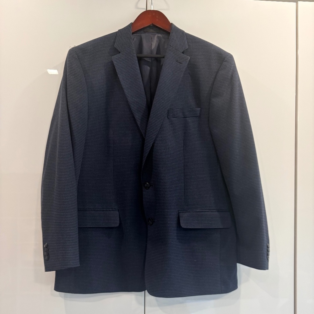Micheal Kors, Microsoft Houndstooth Blazer Blue Size 46L